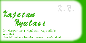 kajetan nyulasi business card